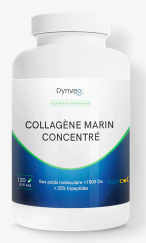 Collagène marin concentré 120 gélules 625 mg - Dynveo