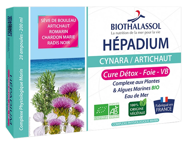 Hépadium Cynara / Artichaut 20 ampoules - BIOTHALASSOL