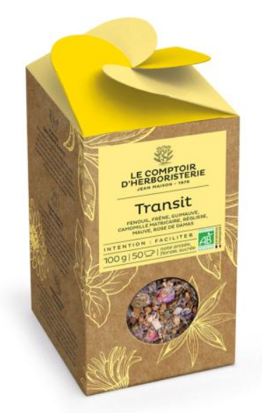 Tisane TRANSIT 100g BIO - LE COMPTOIR D'HERBORISTERIE