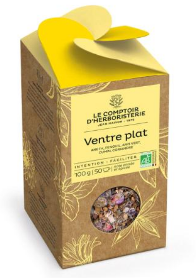 Tisane VENTRE PLAT 100g BIO - LE COMPTOIR D'HERBORISTERIE