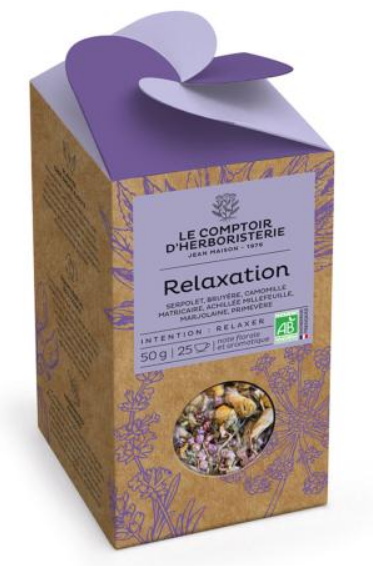 Tisane RELAXATION 50g BIO - LE COMPTOIR D'HERBORISTERIE