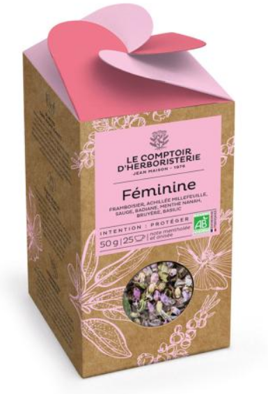 Tisane FEMININE 50g BIO - LE COMPTOIR D'HERBORISTERIE