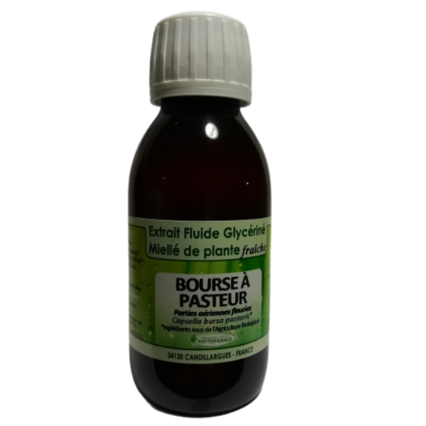 Bourse à pasteur - Extrait Fluide Glycériné Miellé de plante fraiche 125 ml BIO - PHYTOFRANCE