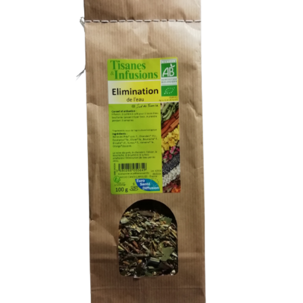 Tisane Elimination de l'eau BIO 100 g - EURO SANTE DIFFUSION
