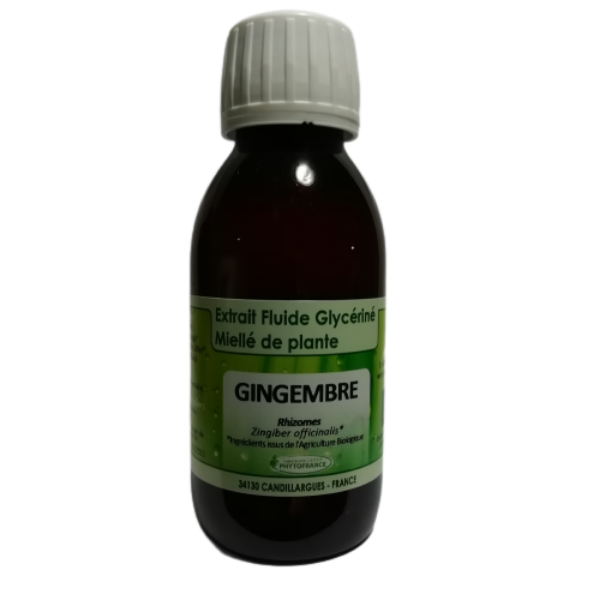 Gingembre Extrait Fluide Glycériné Miellé 125 ml BIO - PHYTOFRANCE