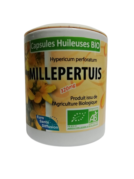 Capsules Huileuses BIO MILLEPERTUIS 100 Caps EURO SANTE DIFFUSION