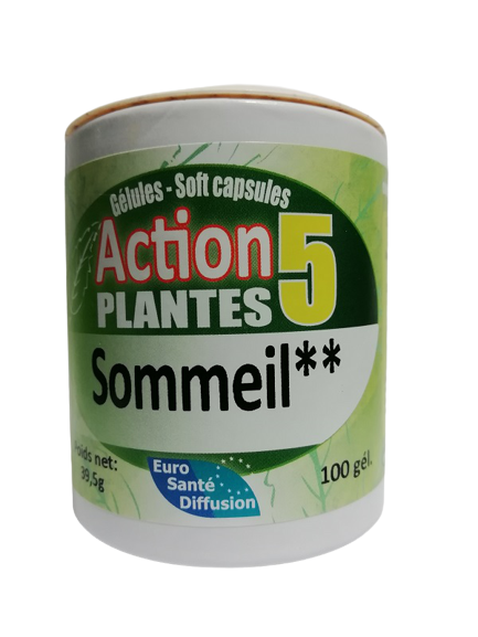 Action 5 PLANTES** Sommeil 100 gél EURO SANTE DIFFUSION