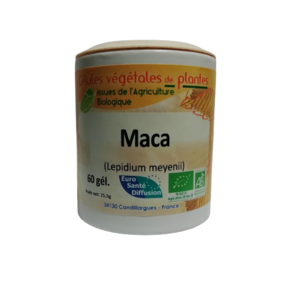 Maca 60 gélules végétales BIO - EURO SANTE DIFFUSION