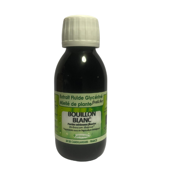 Bouillon blanc - Extrait Fluide Glycériné Miellé de plante fraiche 125 ml BIO - PHYTOFRANCE