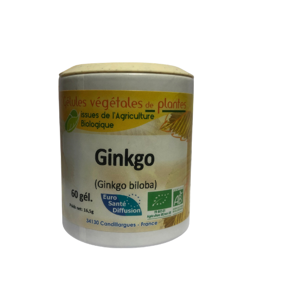Ginkgo Biloba 60 gélules BIO - EURO SANTE DIFFUSION