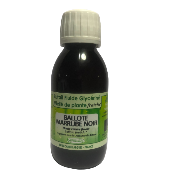 Ballote Marrube Noir - Extrait Fluide Glycériné Miellé de plante fraiche BIO 125 ml - Phytofrance