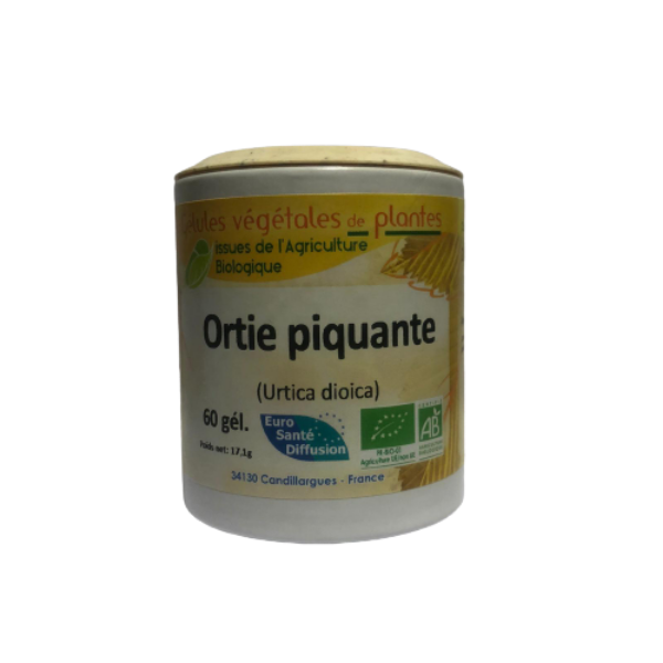 Ortie piquante 60 gélules végétales BIO - EURO SANTE DIFFUSION