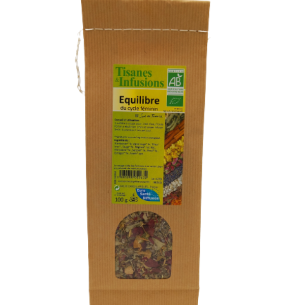 Tisane Equilibre du cycle féminin BIO 100 g - EURO SANTE DIFFUSION