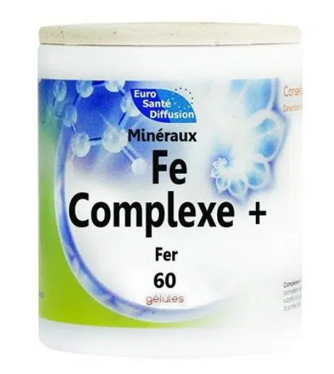 Fer Complexe+ 60 gélules - EURO SANTE DIFFUSION