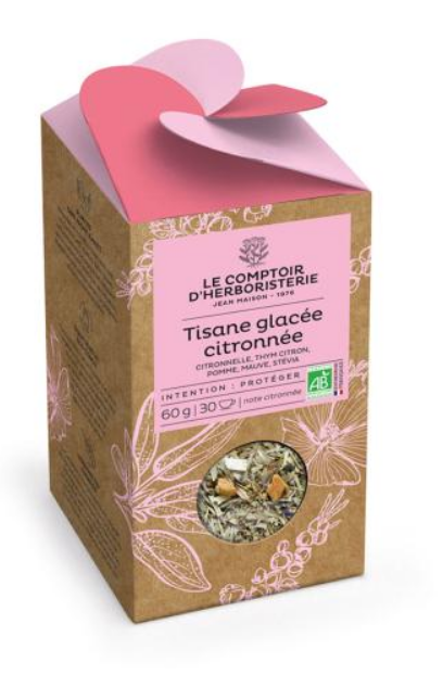 TISANE GLACEE "Citronnée" [relaxante] 60g BIO - LE COMPTOIR D'HERBORISTERIE