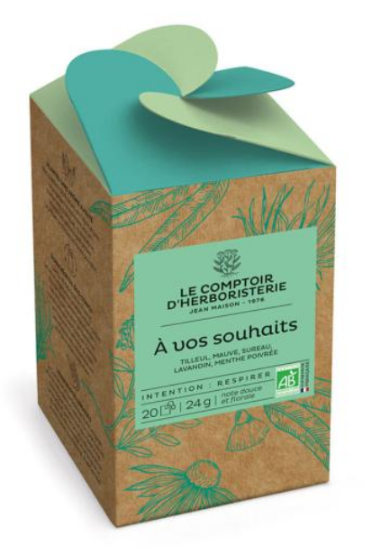 A vos souhaits 20 infusettes BIO - COMPTOIR DE L'HERBORISTERIE