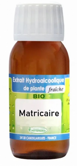 Matricaire camomille - Extrait hydroalcoolique de plante fraîche BIO 60 ml - PHYTOFRANCE