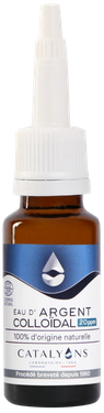 Eau d'argent colloïdal 20ppm - Compte gouttes 20 ml - Catalyons