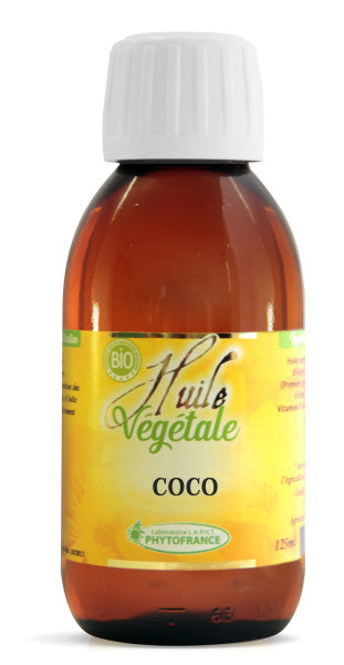 Huile Végétale de Coco - 125 ml BIO - PHYTOFRANCE