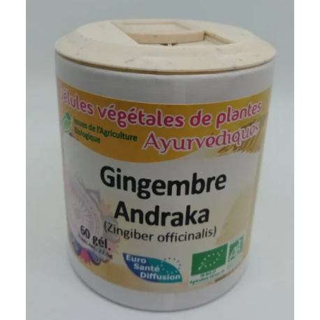 Gingembre Andraka 60 gélules BIO - EURO SANTE DIFFUSION