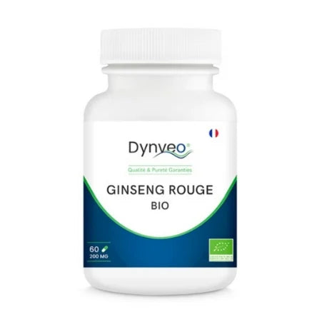Ginseng rouge Bio 60 gélules 400 mg - Dynveo