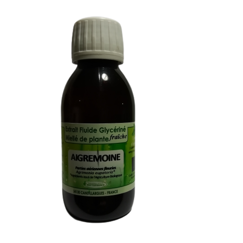 Aigremoine - Extrait Fluide Glycériné Miellé de plante Fraîche BIO 125 ml - PHYTOFRANCE