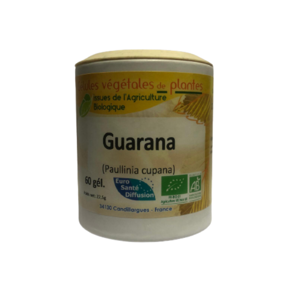 Guarana 60 gélules végétales BIO - EURO SANTE DIFFUSION