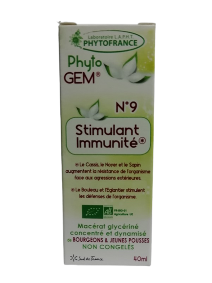 Phyto GEM N° 9 Stimulant Immunité 40 ml BIO - PHYTOFRANCE