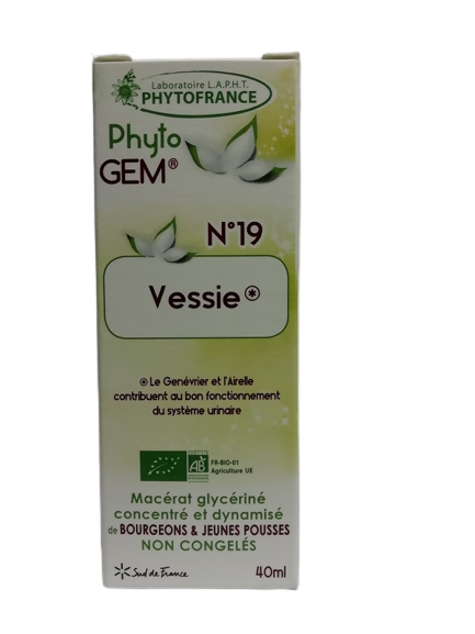Phyto GEM N°19 Vessie 40 ml BIO - PHYTOFRANCE
