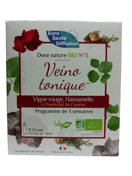 Dose nature BIO N°3 Veino tonique 18 doses EURO SANTE DIFFUSION
