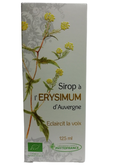 Sirop à l'ERYSIMUM d'Auvergne 125 ml PHYTOFRANCE