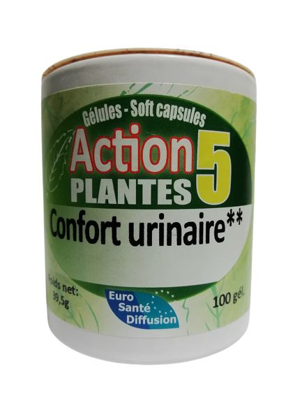 Action 5 PLANTES Confort urinaire** 100 gél. EURO SANTE DIFFUSION