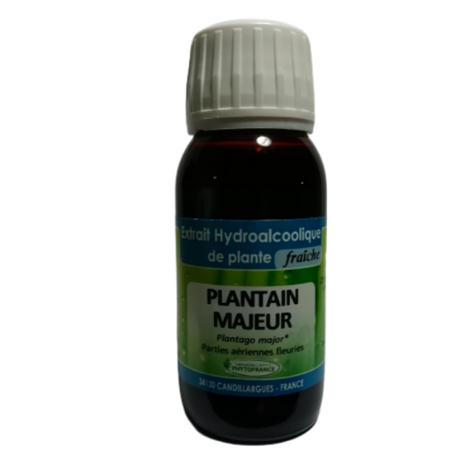 Plantain majeur - Extrait Hydroalcoolique de plante fraiche 60 ml BIO - PHYTOFRANCE