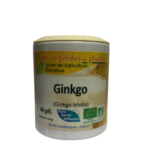 Ginkgo Biloba 60 gélules BIO - EURO SANTE DIFFUSION