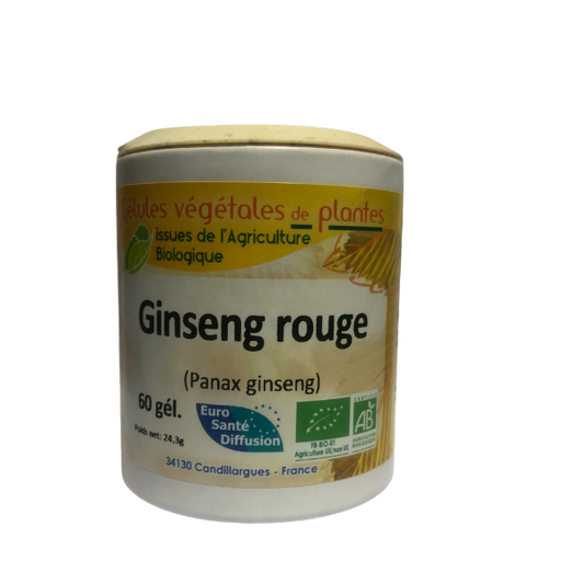 Ginseng Rouge 60 gélules BIO - EURO SANTE DIFFUSION