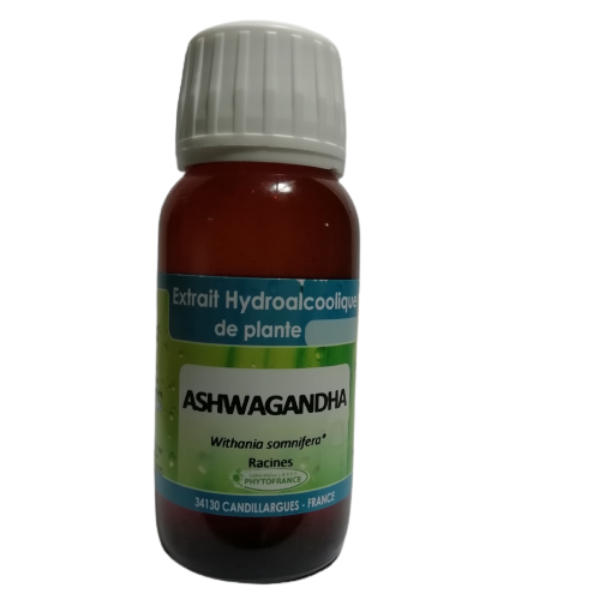 Ashwagandha - Extrait Hydroalcoolique de plante BIO 60ml - PHYTOFRANCE