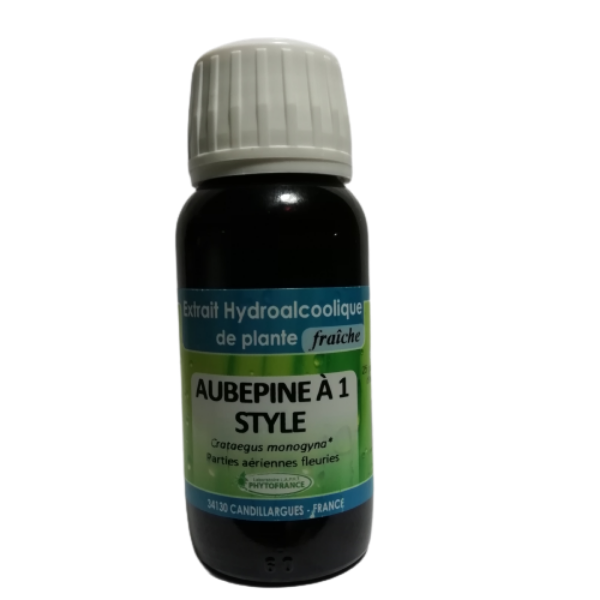 Aubépine à 1 style - Extrait hydroalcoolique de plante fraiche BIO 60ml - PHYTOFRANCE